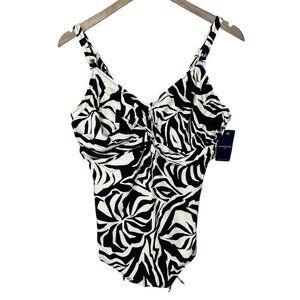 Fantasie Aruba Nights One-Piece Swimsuit 34D Floral Print Twist Front